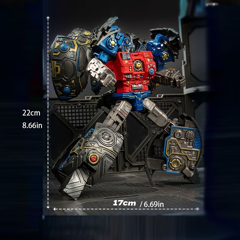 変形メカモデル - オムニポテントゴッド 地球とロボットモード 詳細なABS構造 青と赤のアクセント コレクターとファンに最適 コレクタブルモデル|複雑なデザイン|耐久性のある構造 メカモデルキット