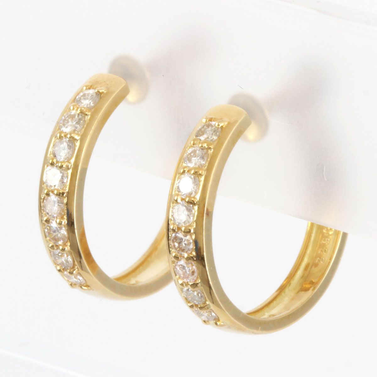 美品『USED』 K18/ダイヤモンド リング イヤリング 0.522ct 5.0g ...アクセサリー