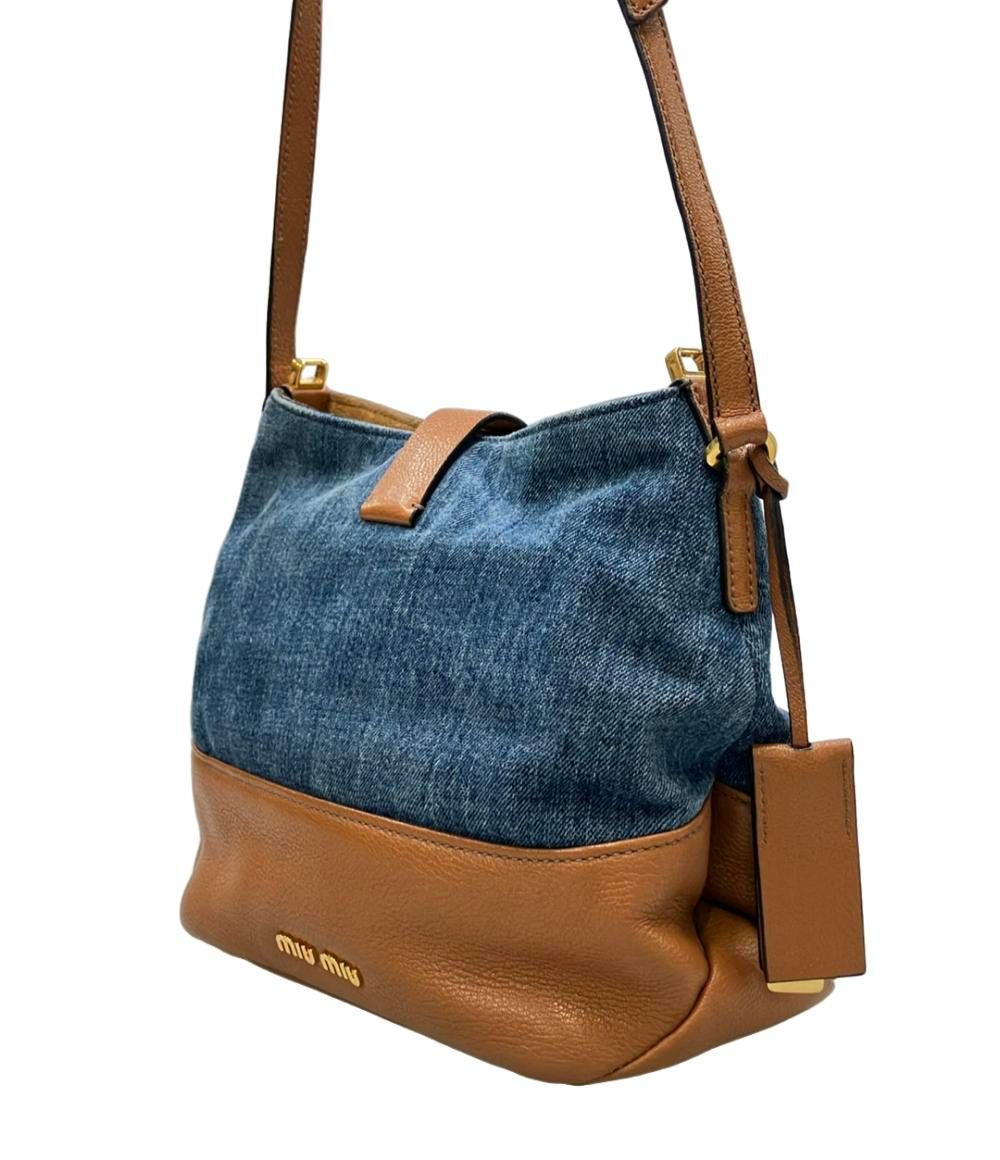 miumiu 2way ショルダーバッグ　ハンドバッグ MIU MIU レザー 2way ハンドバッグ ショルダーバッグ 黒