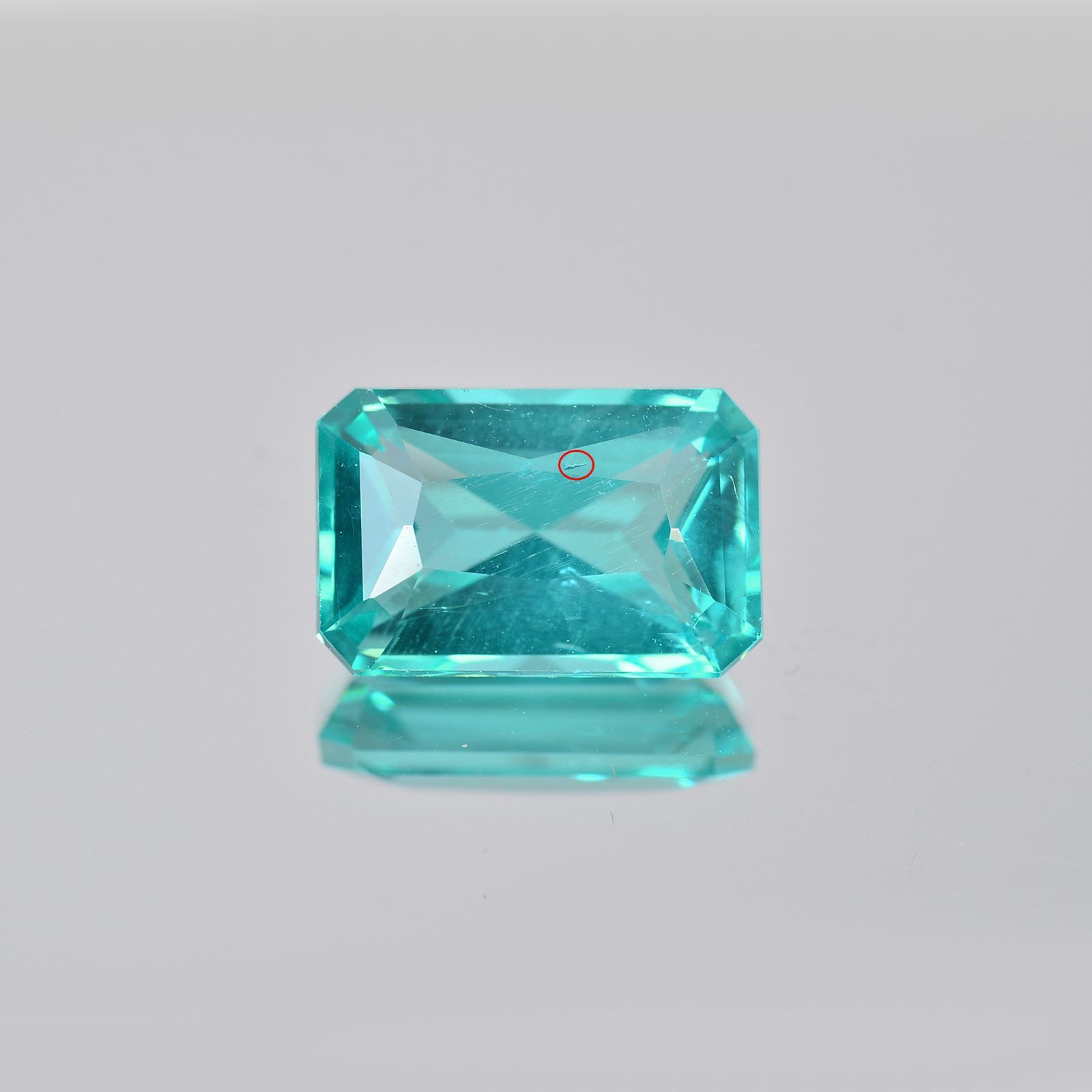 ソ付 1.140ct アパタイト ルース パライバ カラー エメラルドカット 