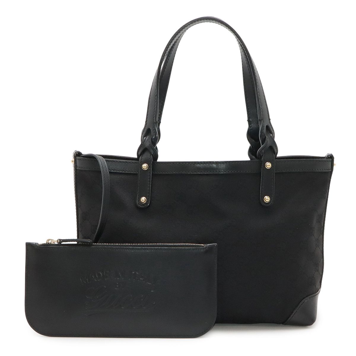 GUCCI グッチ GGキャンバス トートバッグ ミニトート ハンドバッグ 黒 GUCCI グッチ GGキャンバス トートバッグ ハンドバッグ