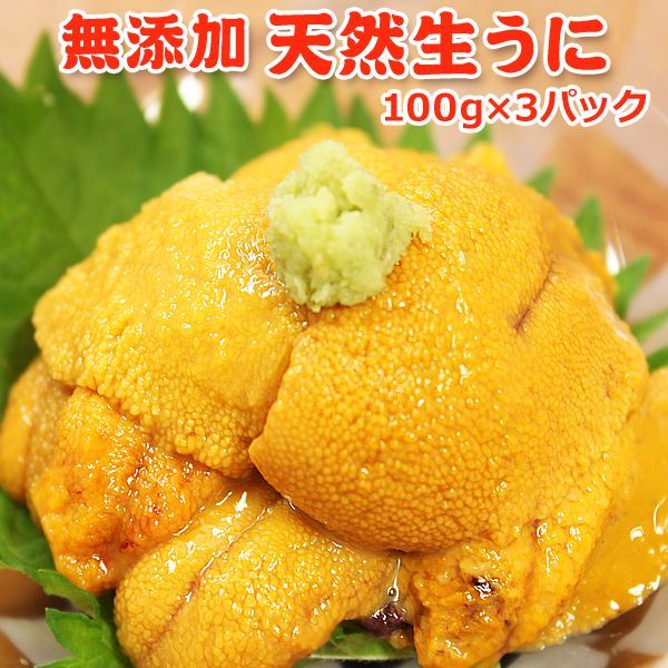 無添加 天然生うに 300g 100g×3パック 送料無料