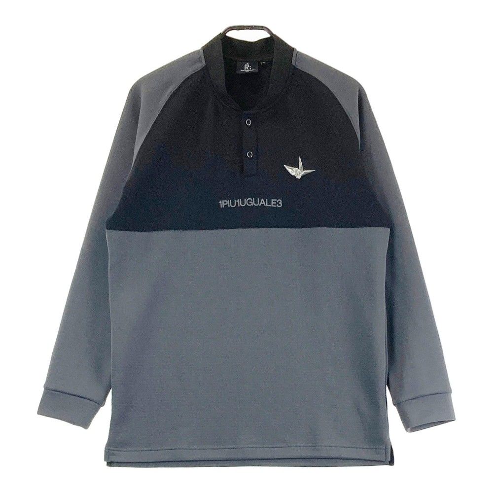 サイズ：5 1PIU1UGUALE3 GOLF GRT236 長袖襟付きTシャツ  グリーン系 [240101420622] ゴルフウェア メンズ ストスト 1PIU1UGUALE3 GOLF GRT236 長袖襟付きTシャツ グリーン系 サイズ