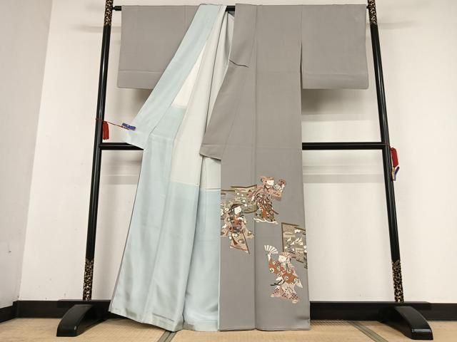 平和屋着物●豪華色留袖 友禅 作家物 童子遊び 正絹 AABB0149zg