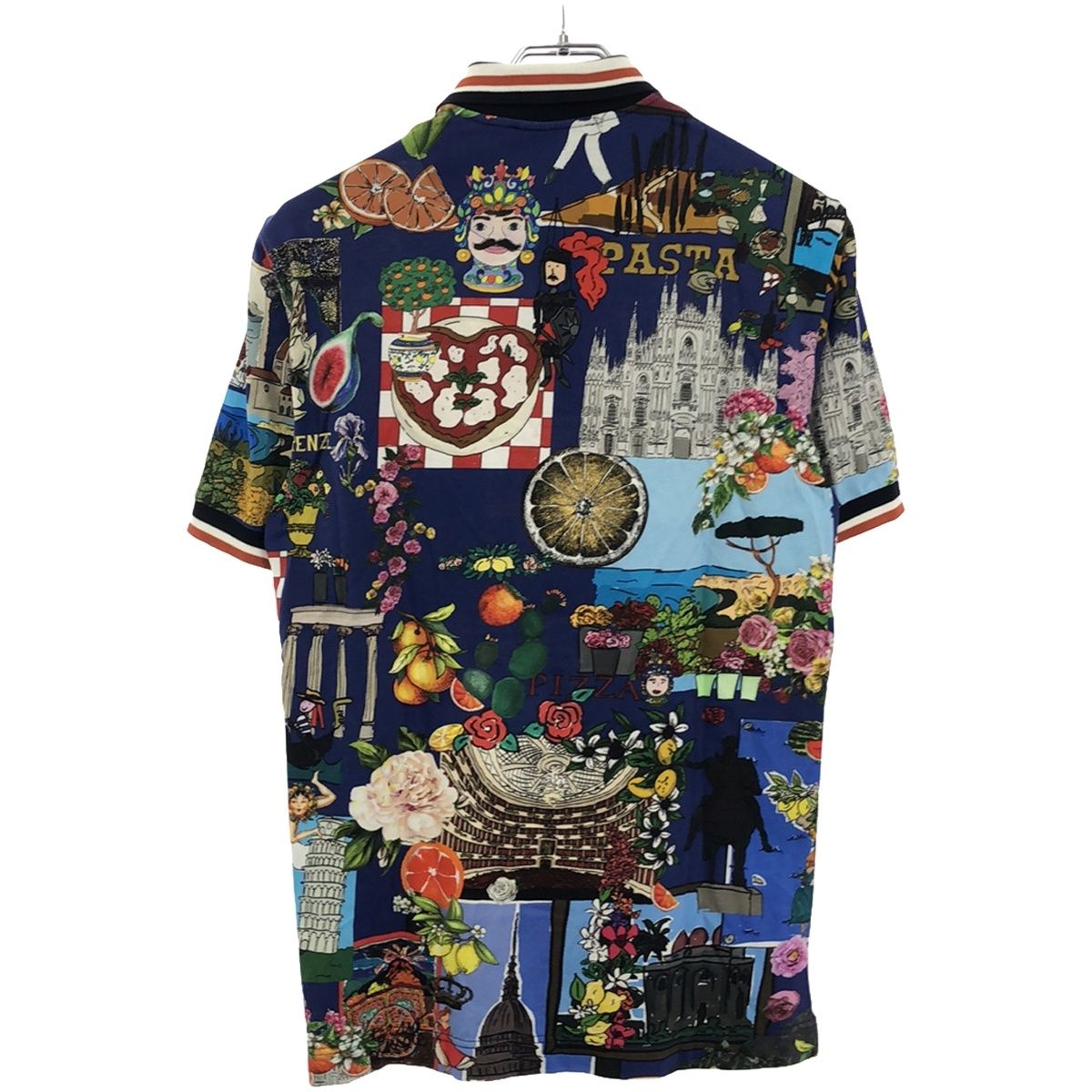 DOLCE&GABBANA ドルチェ＆ガッバーナ マルチプリント鹿の子ポロシャツ 