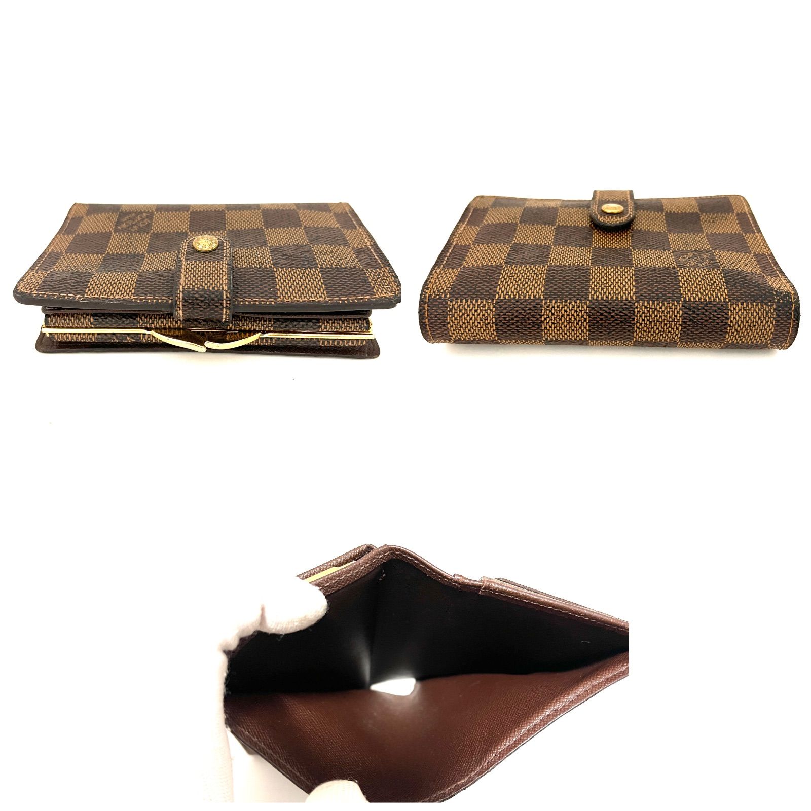 【新型美品】 ルイヴィトン ダミエ ポルトフォイユ ヴィエノワ がま口 ルイヴィトンポルトフォイユ ヴィエノワ 旧型 がま口タイプ