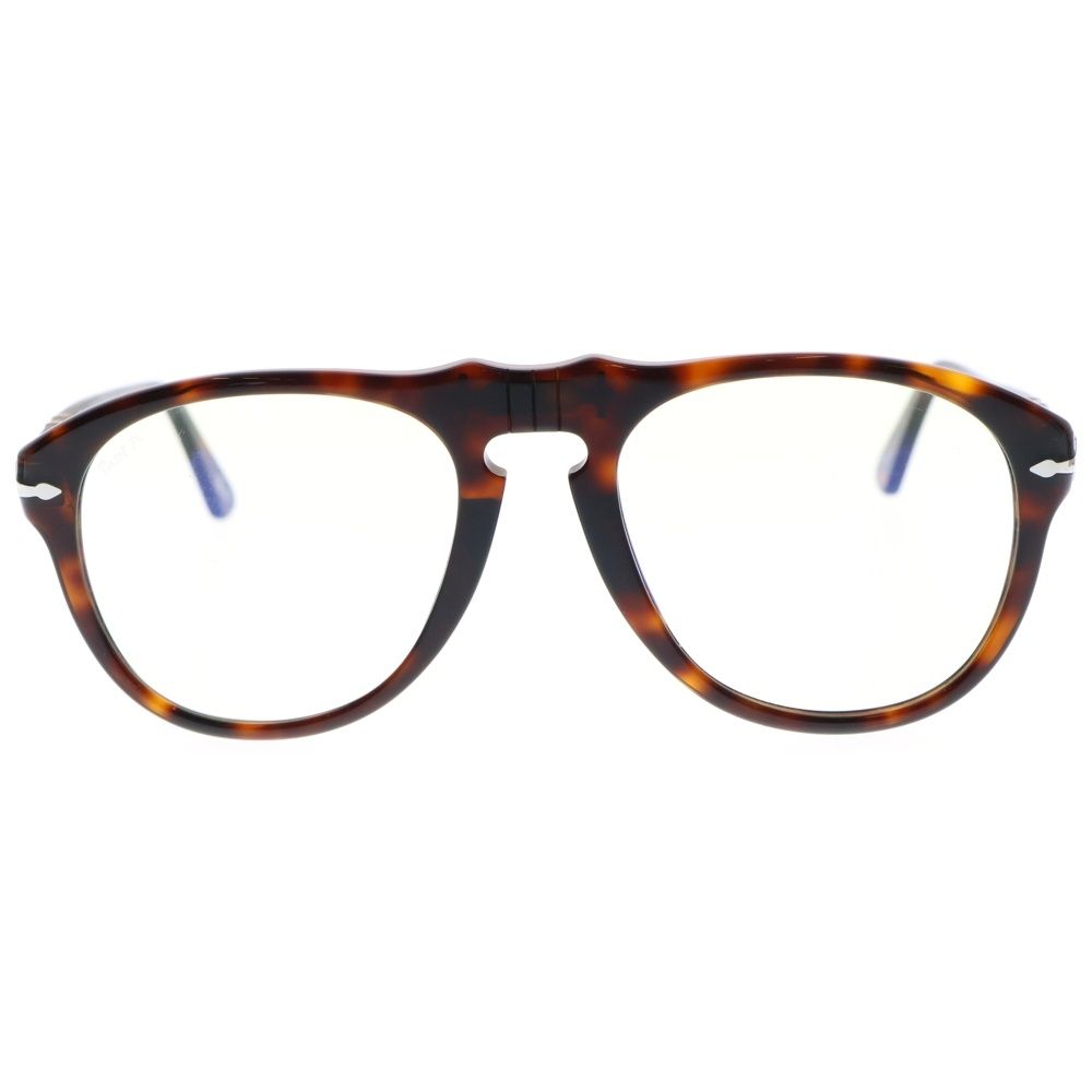 Persol (ペルソール) ティアドロップ フレーム アイウェア 眼鏡 ブラウン 649 24/BL