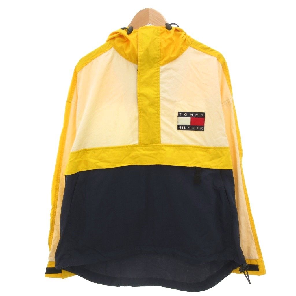p*i様 美品★希少★ 90s刺繍ロゴ　トミーヒルフィガー　ナイロンジャケット 希少】90s TOMMY HILFIGER ナイロンジャケットM 刺繍ロゴ