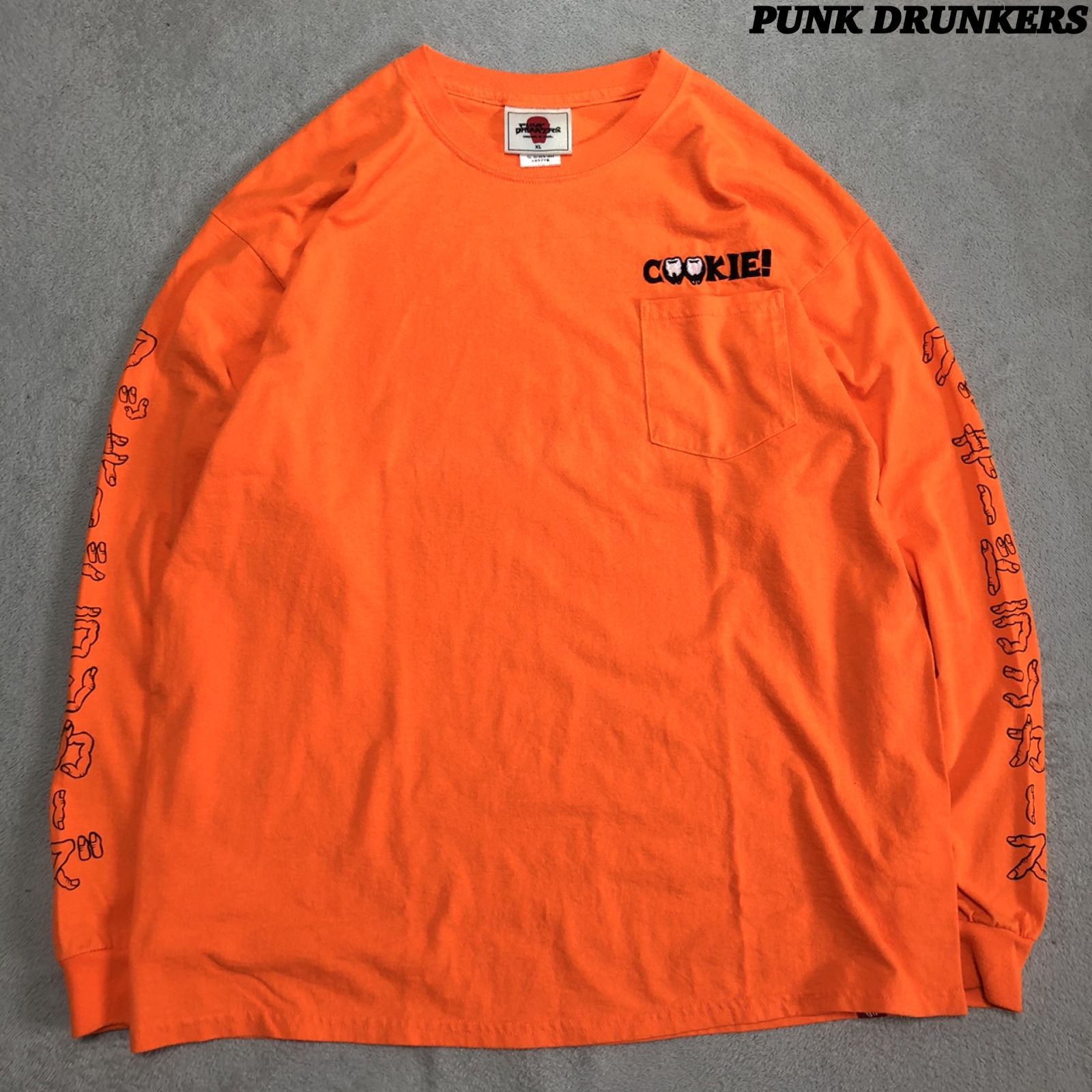 【25％OFF】 PUNK DRUNKERS × くっきー(野性爆弾) 歯ポケロンTEE ロング タレント・お笑い芸人