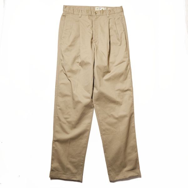 90's エディーバウアー 2タック コットン チノパンツ (33/34) カーキ チノパン 90年代 旧タグ オールド 白タグ Eddie Bauer アメリカ古着 USED  ビンテージ ヴィンテージ