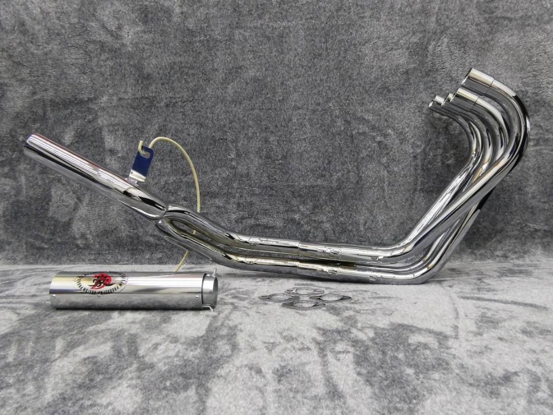 【中古】8分割 マフラー メッキ ゼファー400 / 400Χ マフラー 社外 ゼファー400 マフラー 豪 50．8π メッキ アウター