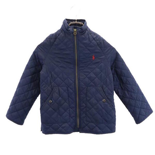 ポロバイラルフローレン 長袖 キルティングジャケット 7 ネイビー Polo by Ralph Lauren 女の子 キッズ 古着 【231024】
