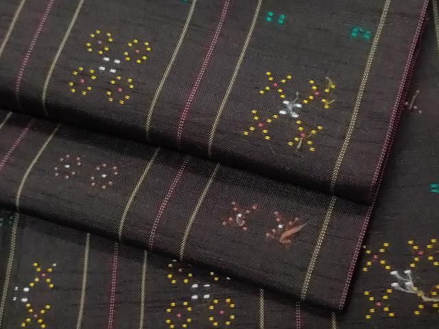 平和屋着物●上質な紬　花織　吉祥文　正絹　逸品　CAAR8256vf 平和屋着物○上質な紬 花織 吉祥文 正絹 逸品 CAAR8256vf - メルカリ