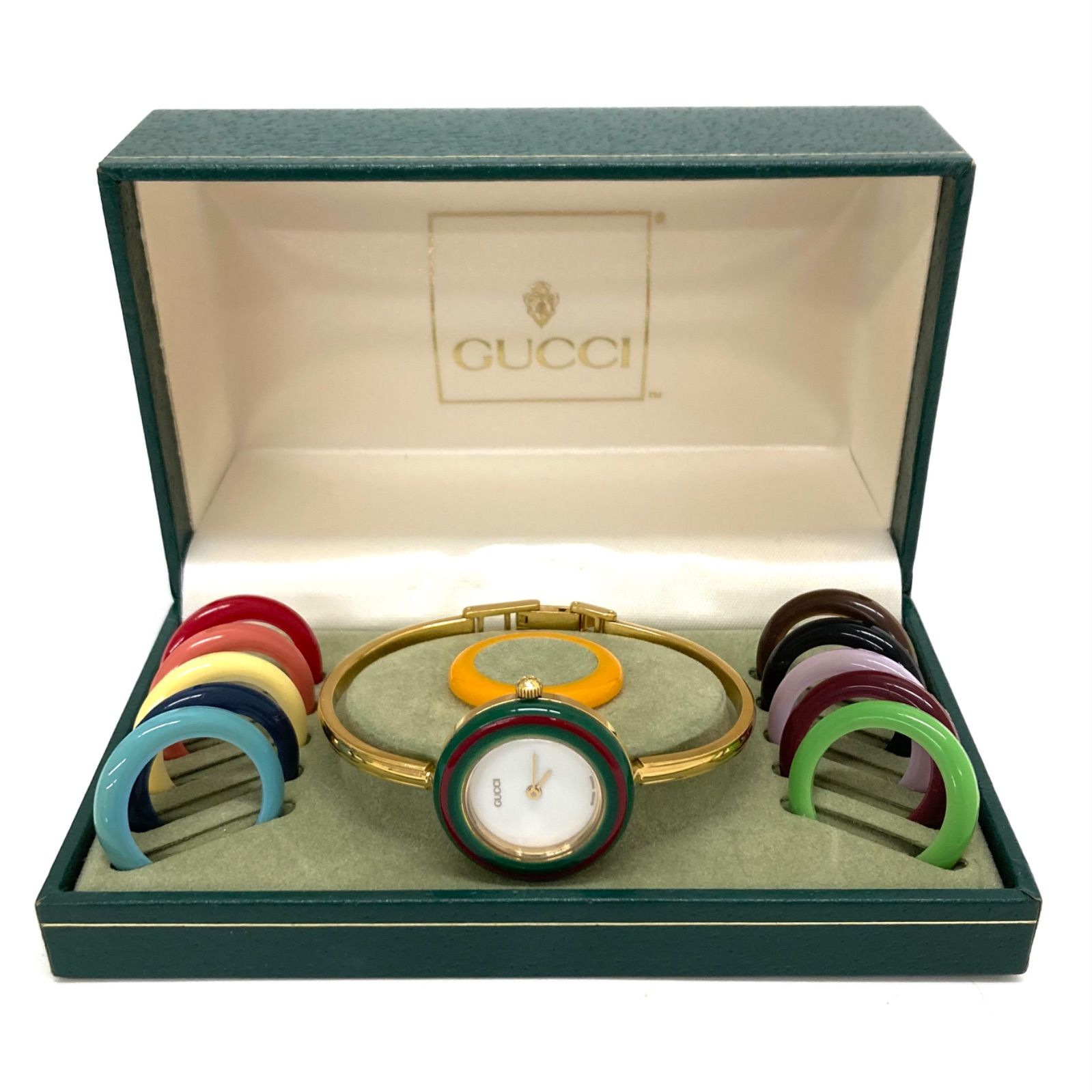 ホットセール チェンジベゼル ◇GUCCI◇グッチ 稼動品 腕時計 クォーツ 時計