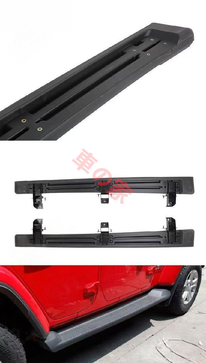 ジープラングラーJL4DOOR 4D 2018-2021に適合2個左右ランニングボードサイドステップナーフバーカーペダルサイド階段 Fits for Jeep Wrang