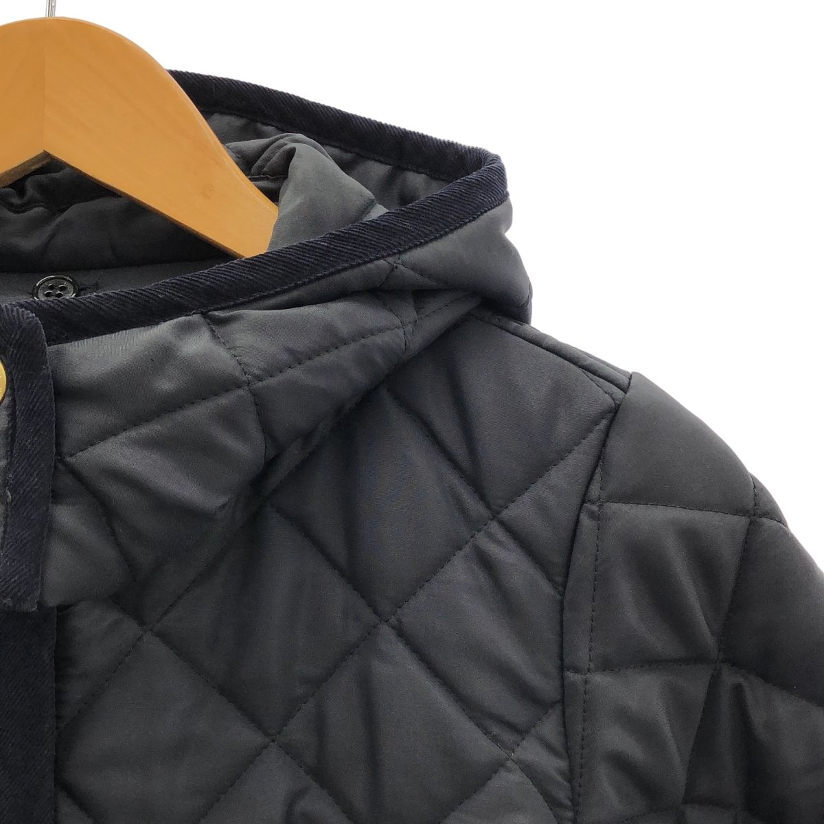 Traditional Weatherwear トラディショナルウェザーウェア SLOBE IENA別注 ARKLEY W キルティング フードブルゾン 36 ネイビー レディース