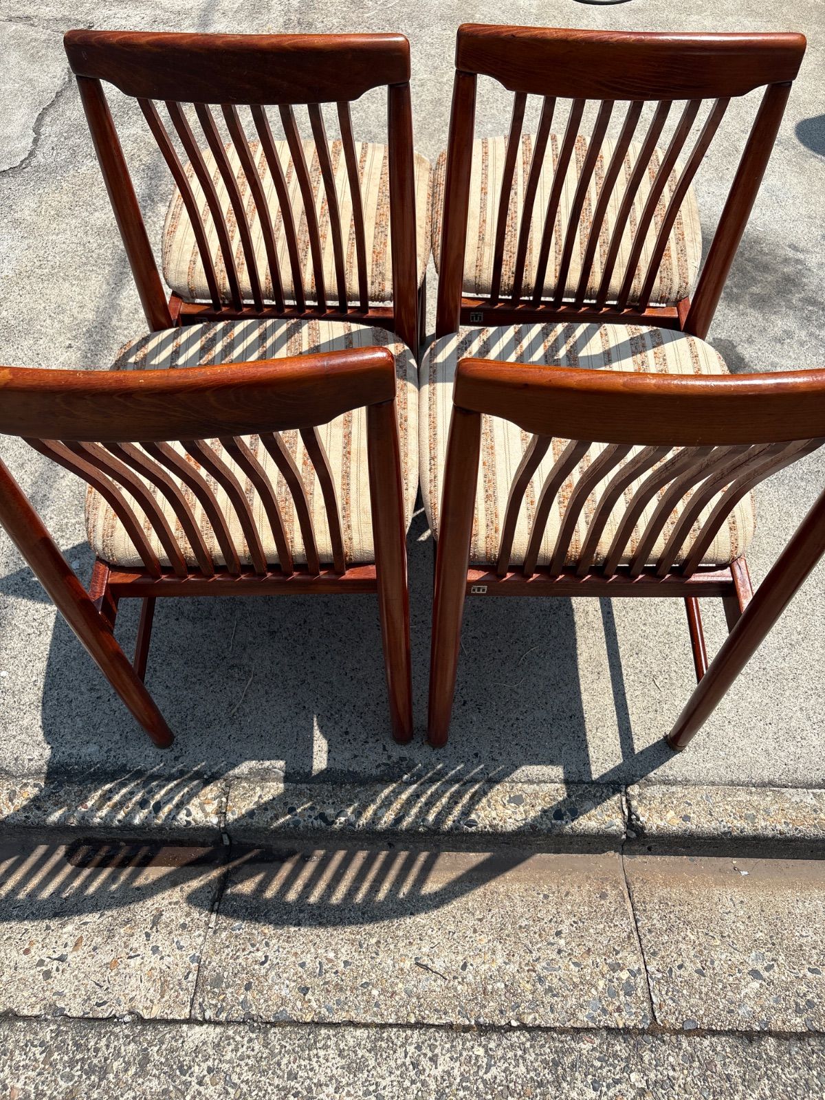 松田家具/アンティーク】ヴィンテージ 四脚セット ビンテージ