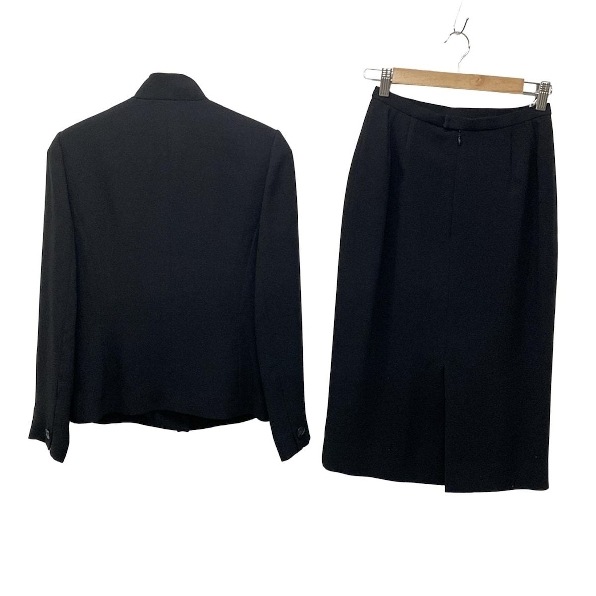 HANAE MORI ハナエモリ スカートスーツ レディース - 黒 フリル