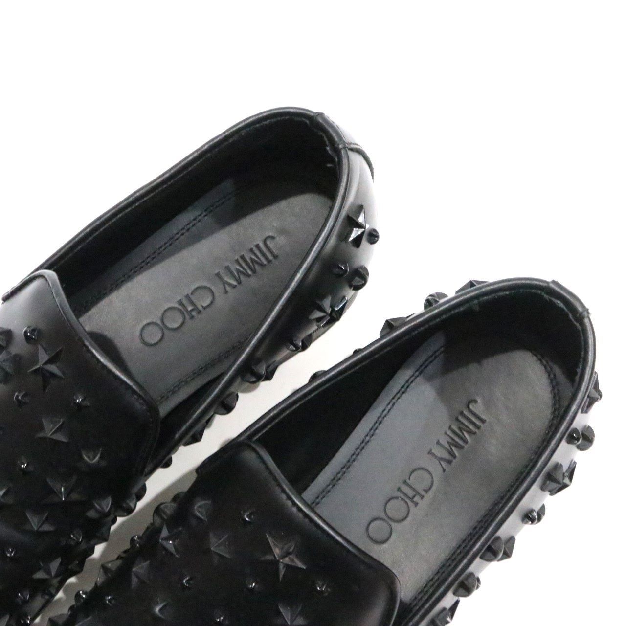 Jimmy choo スタッズ ローファー 黒 中古B JIMMY CHOO ジミーチュウ 40