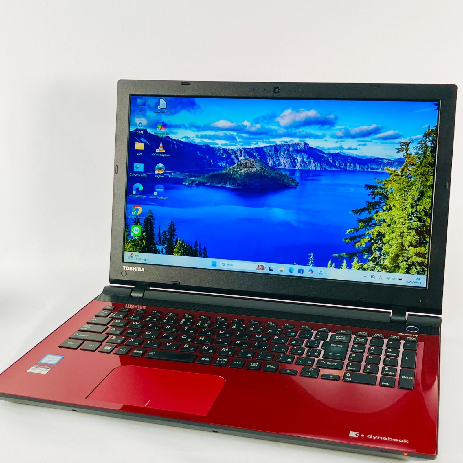 Core i7 6世代 SSD256GB メモリ16GB Windows11 ノートパソコン 東芝 dynabook レッド 15.6インチ Bluetooth DVDマルチ Webカメラ テンキー