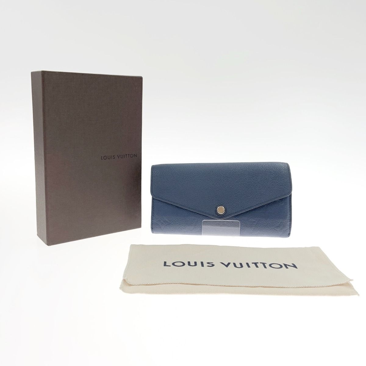 〇〇LOUIS VUITTON ルイヴィトン モノグラム アンプラント ポルトフォイユ サラ 二つ折り長財布 M41859 ブルー - メルカリ