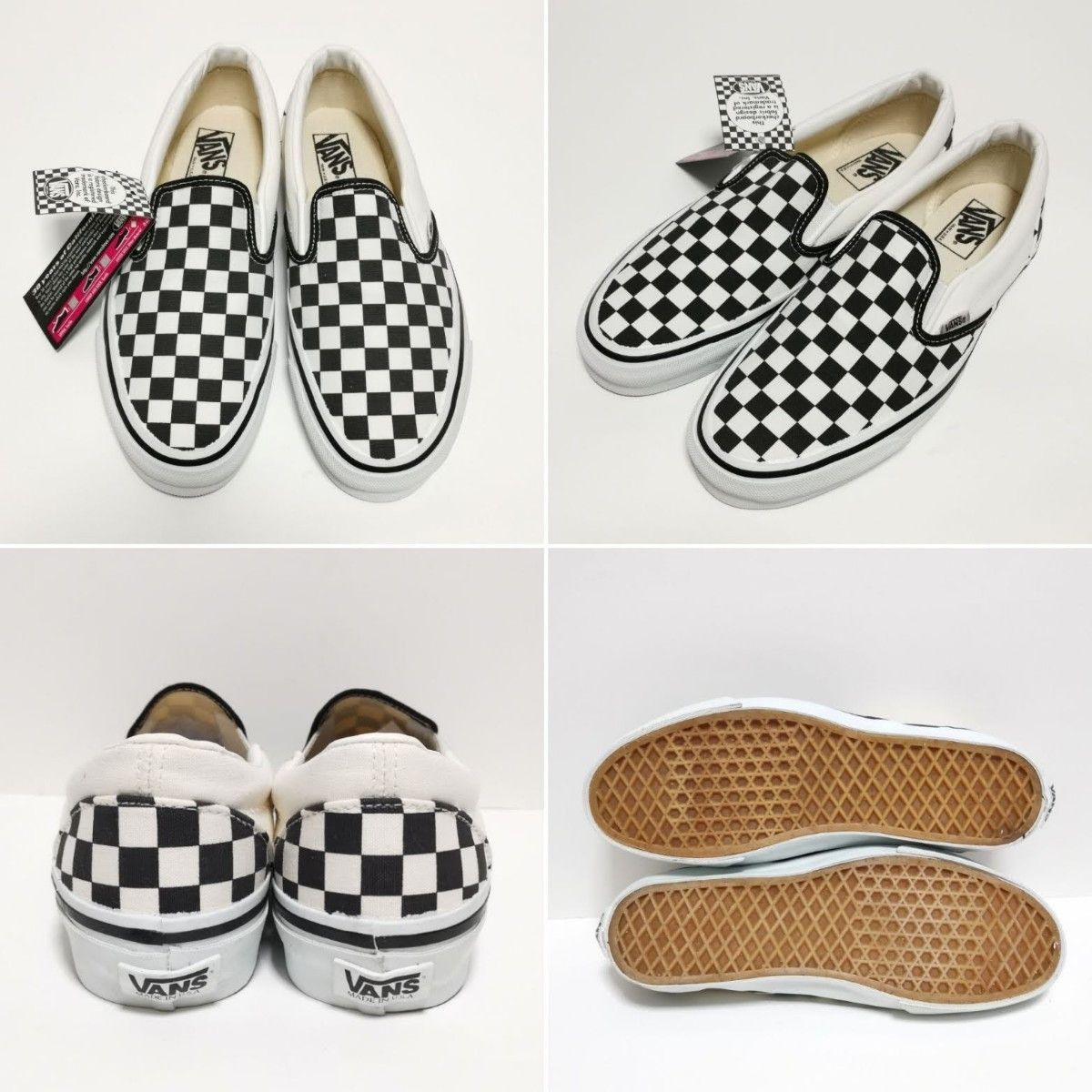 90s US9 VANS SLIP-ON 黒白 スリッポン 27㎝ USA製