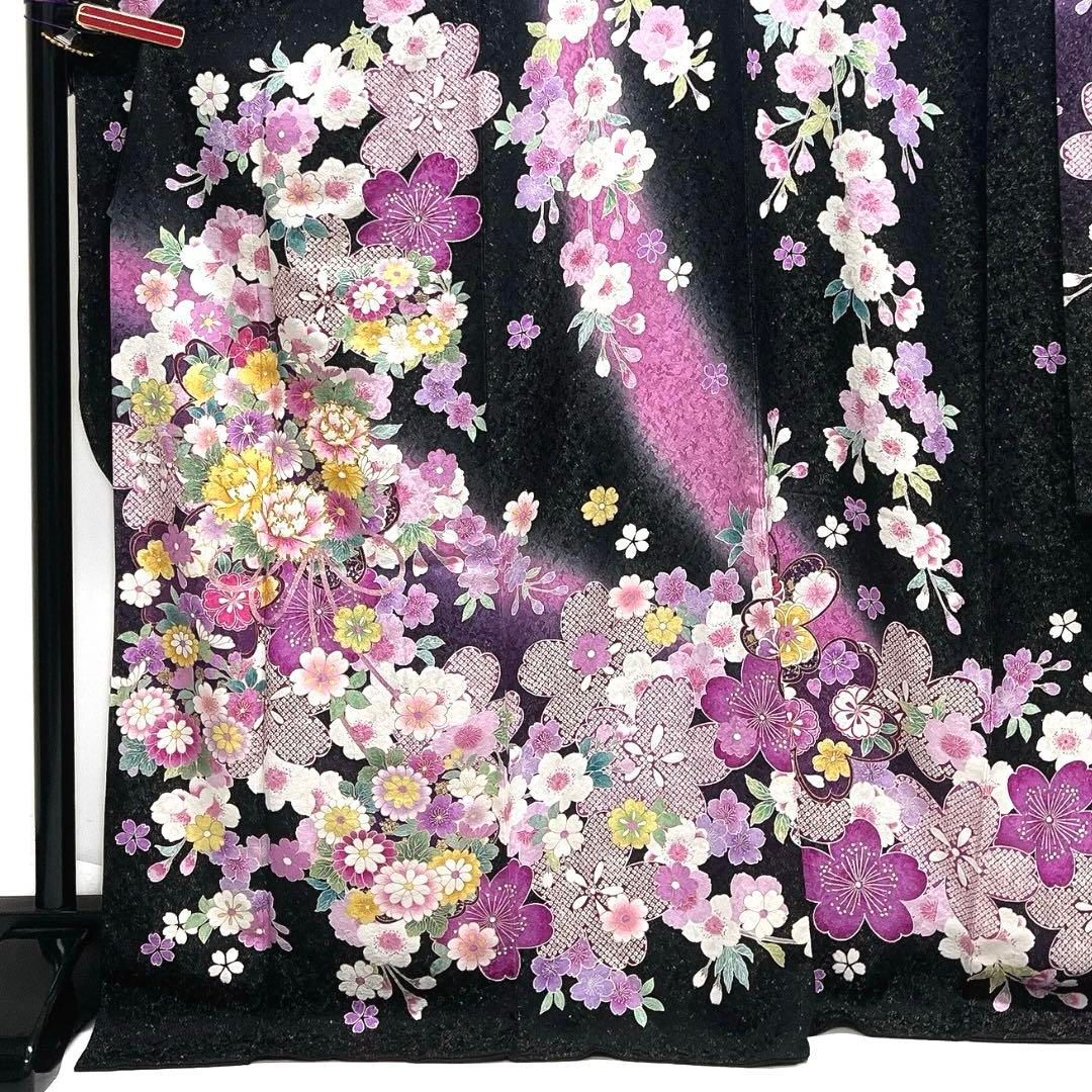 振袖 金駒刺繍 金通し 金彩 牡丹 桜 菊 成人式 晴れの日 着物