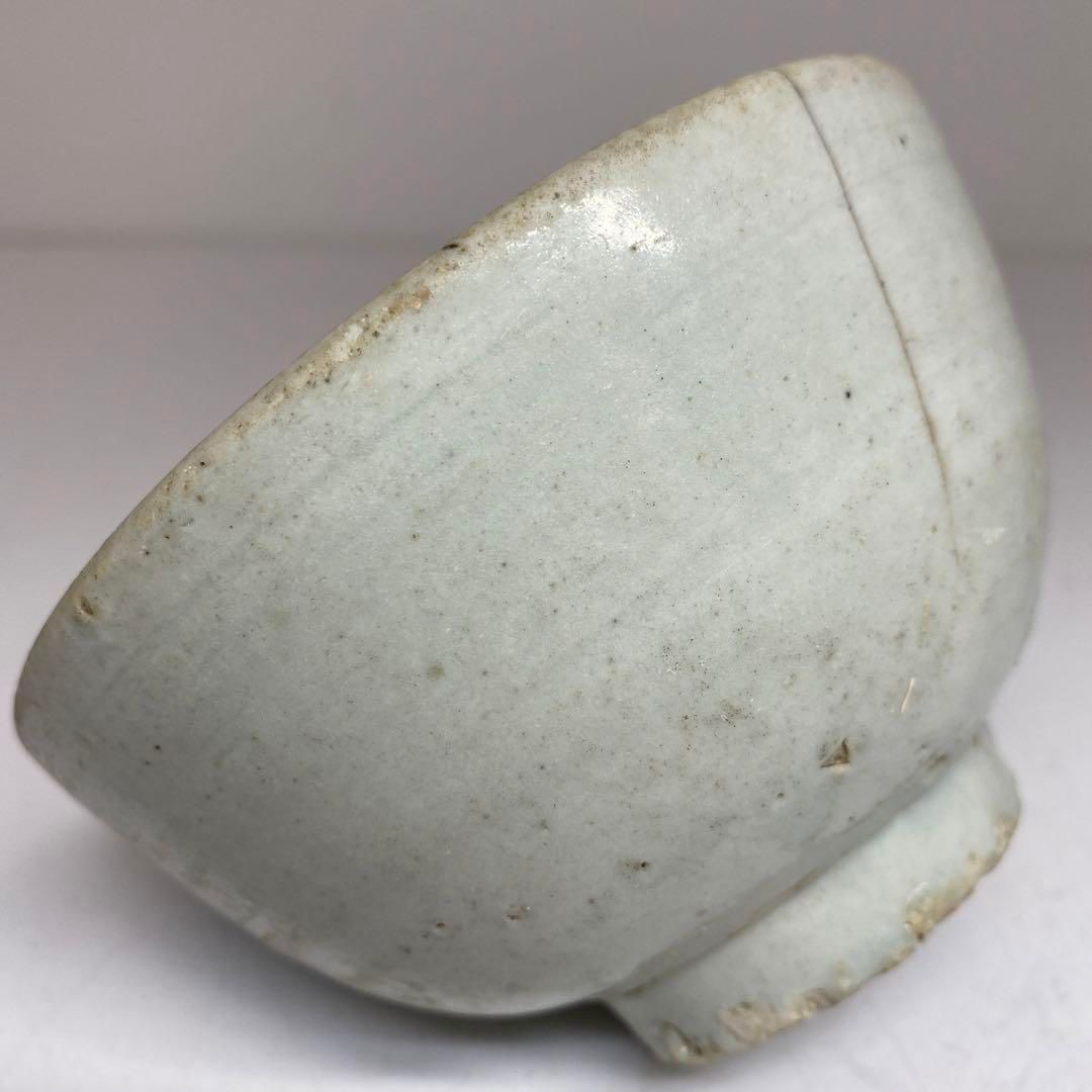 朝鮮古美術 李朝白磁茶碗 B 直径12.7cm 東H5-0903①タニチ