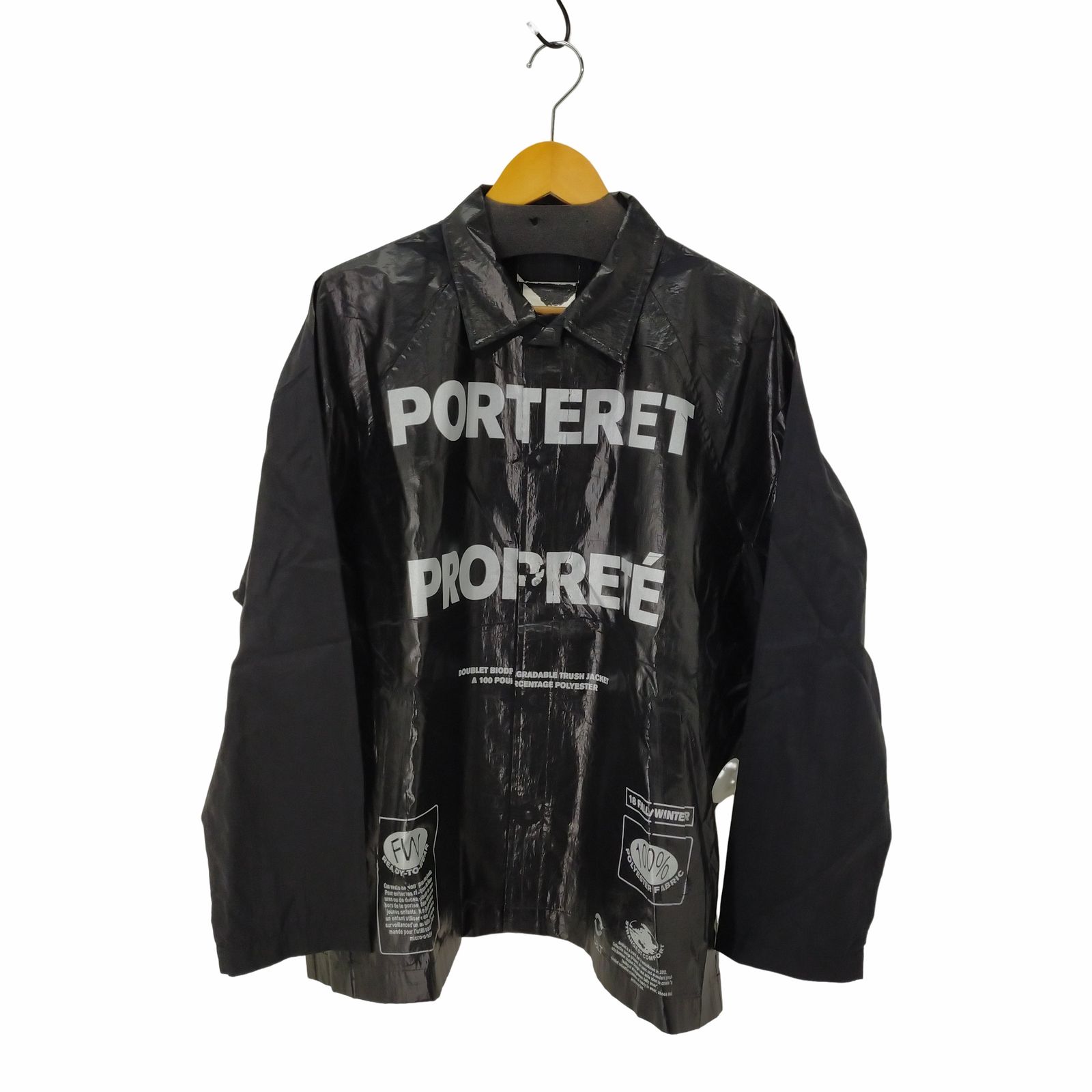 ダブレット doublet 18AW GARBAGE-BAG PACKAGE COACHES JACKET メンズ