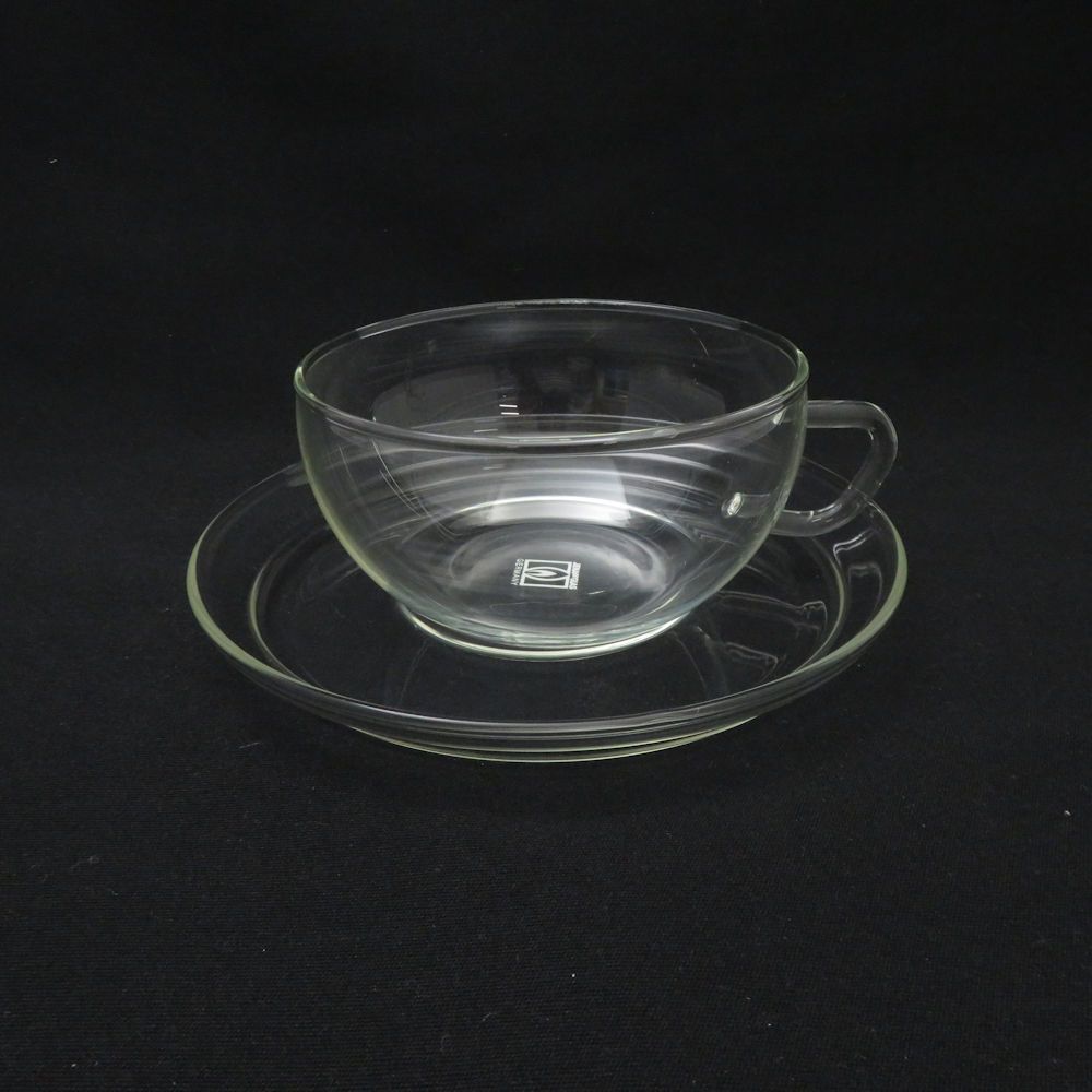 美品 JENAER GLAS イエナグラス カップ＆ソーサー 2客 耐熱