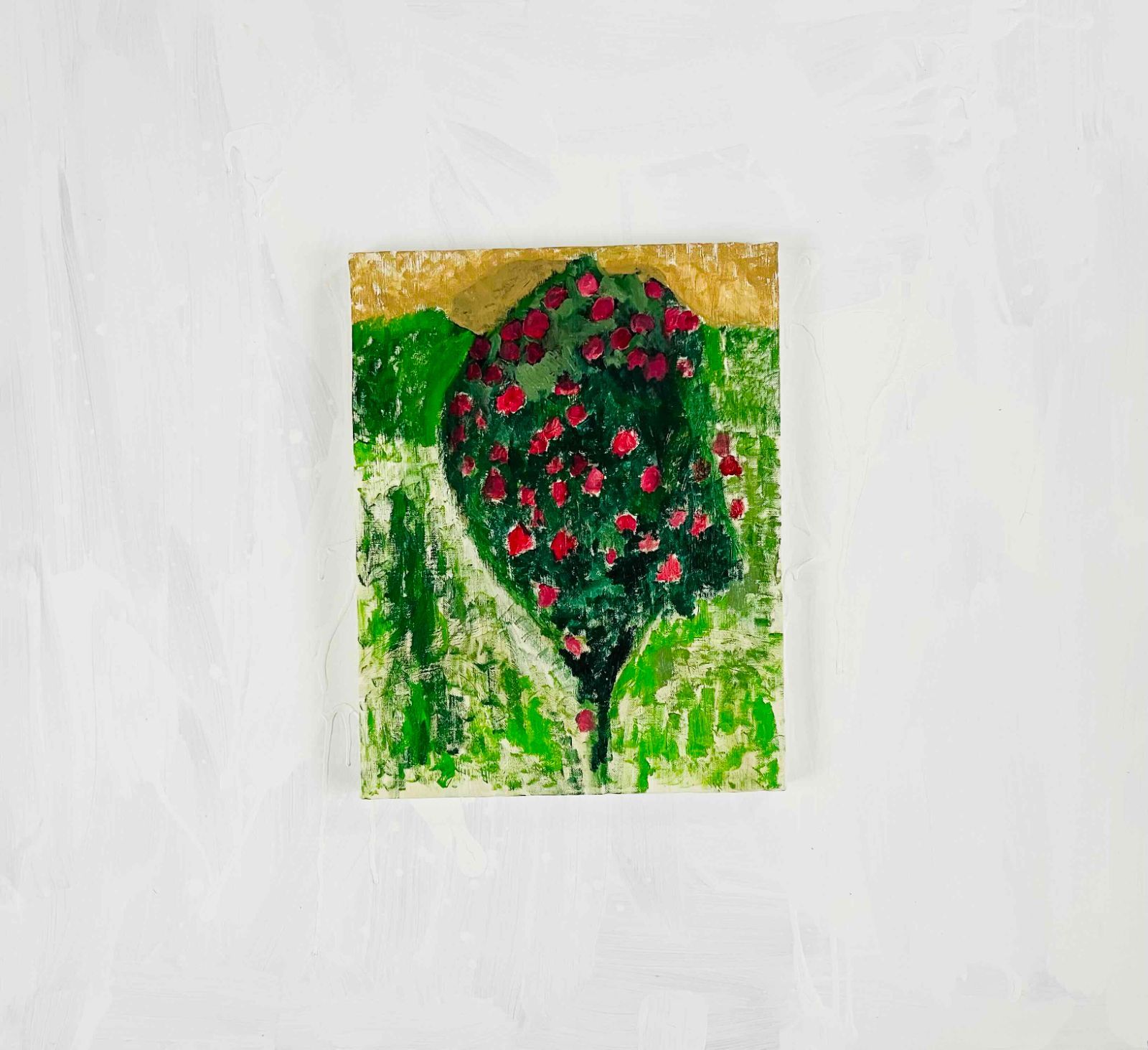 32×41㎝「雨を待つ木」油彩・原画・F6 32×41㎝「雨を待つ木」F6・原画・油彩画 - メルカリ