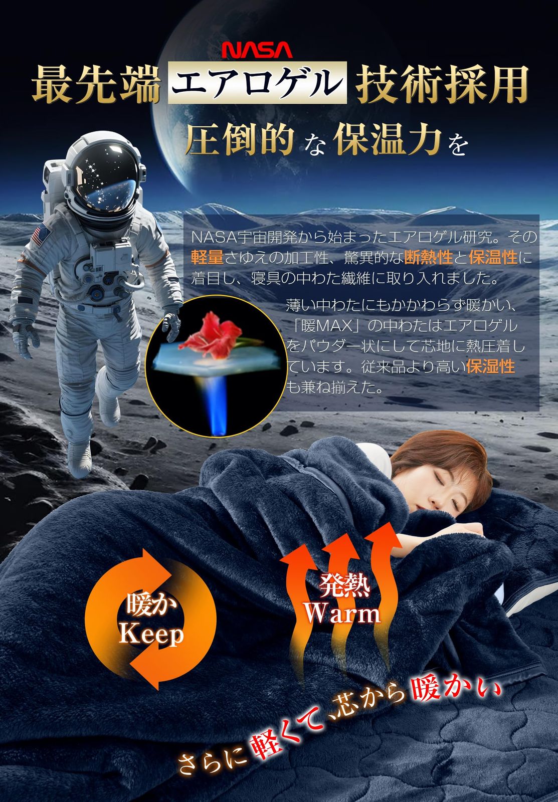 PETSUTA 毛布 セミダブル 2枚合わせ毛布 エアロゲル×天然コーヒー炭素繊維 暖MAX構造 あったか ブランケット 冬 厚手 中わた 吸湿発熱 蓄 保温 ふわふわ 三重抗菌消臭 CICA保湿配合 三重静電気防止 軽量 衿付き 洗える ネイビー WWW_MERCADOAVALIA_COM_BR