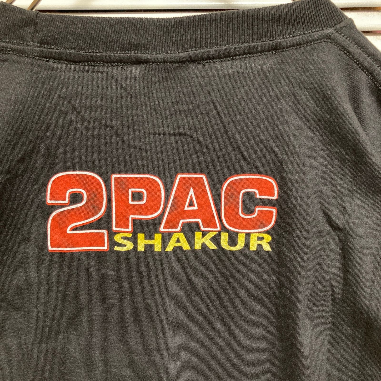 2PAC TUPAC 黒 バンド 長袖 Tシャツ tee ロン T ティーシャツ 7分丈