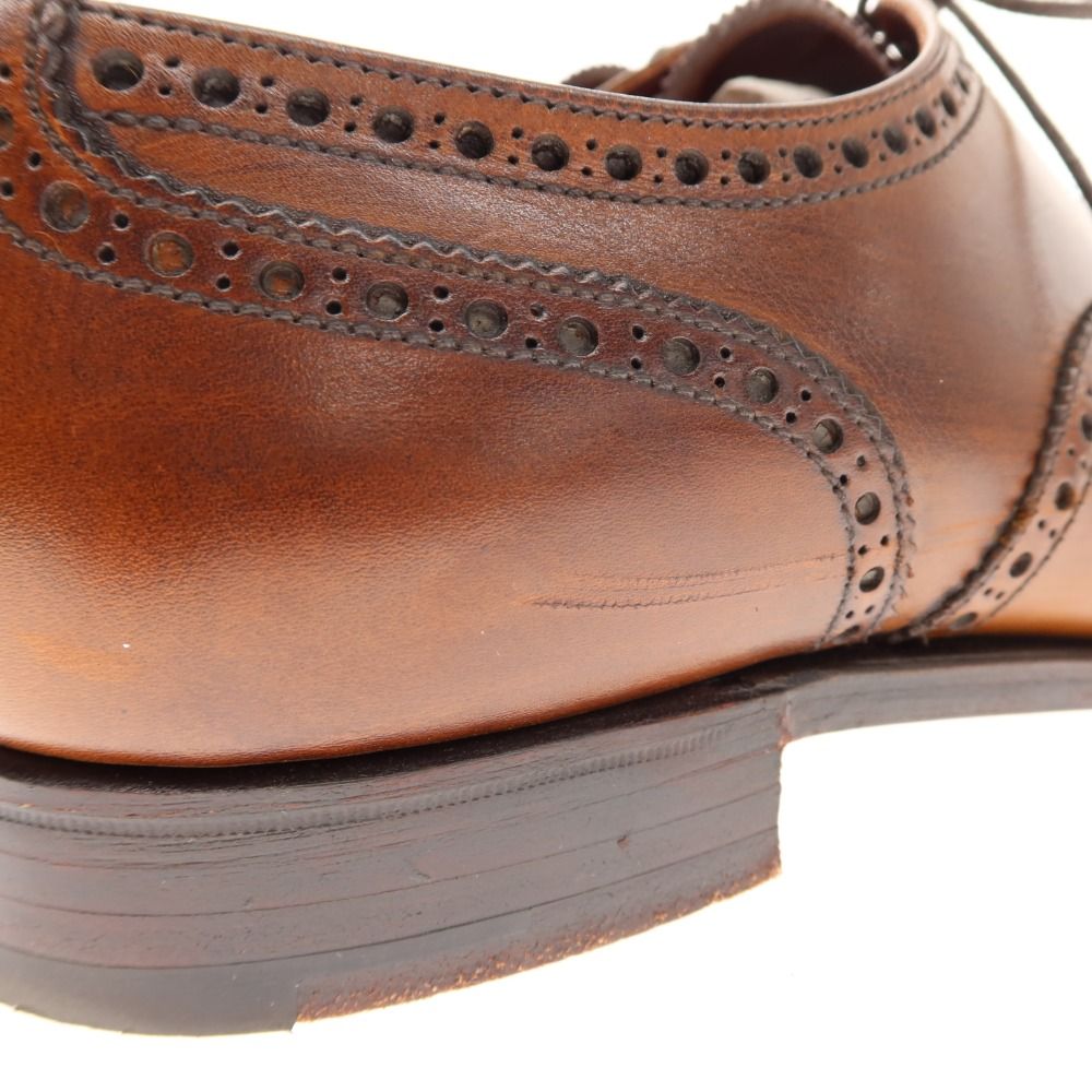 ランニング クロケットアンドジョーンズ CROCKETT-JONES COVENTRY セミブローグ ドレスシューズ ブラウン サイズ7E メンズ