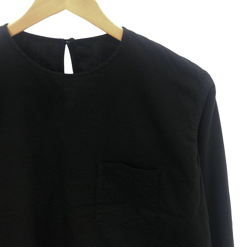 【美品】ゴーシュ 50/1オーガニックツイル クルーネックプルオーバーブラウス ゴーシュ 50/1オーガニックツイル クルーネックブラウス - gre