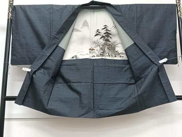 平和屋着物●男性　紬　アンサンブル　100亀甲　正絹　逸品　CAAW7741yc 平和屋着物○男性 紬 アンサンブル 100亀甲 正絹 逸品 CAAW7741yc 平和