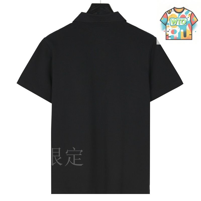 PRADA ブラック ポロシャツ トリコロール 今日WTO】Prada プラダ チェストトライアングルダブルバー