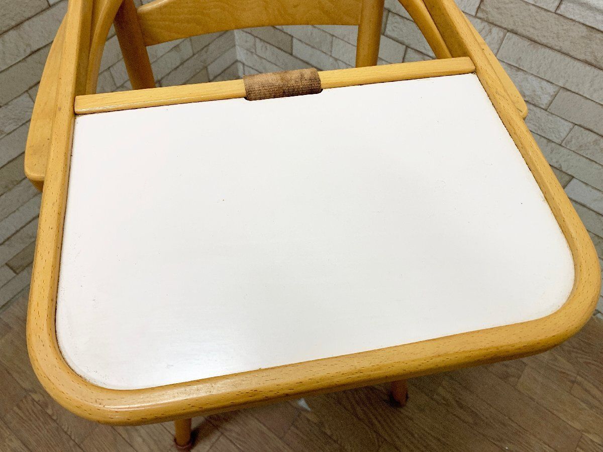 ◇品 飛騨産業 キツツキ ベビーチェア 椅子 食卓 ハイチェア 木製