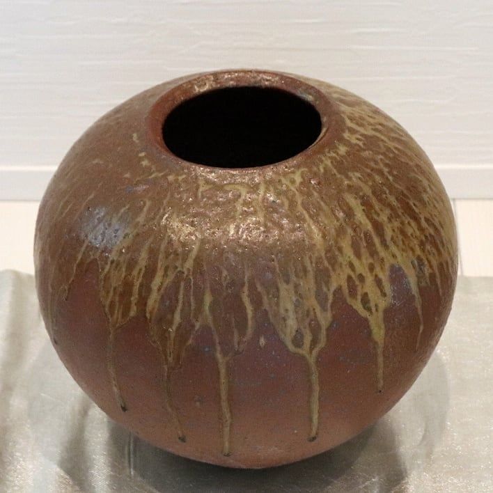澤田重治　ツボ　常滑焼 澤田重治/花瓶/壺/常滑焼/常滑市指定無形文化財技術保特者/常滑