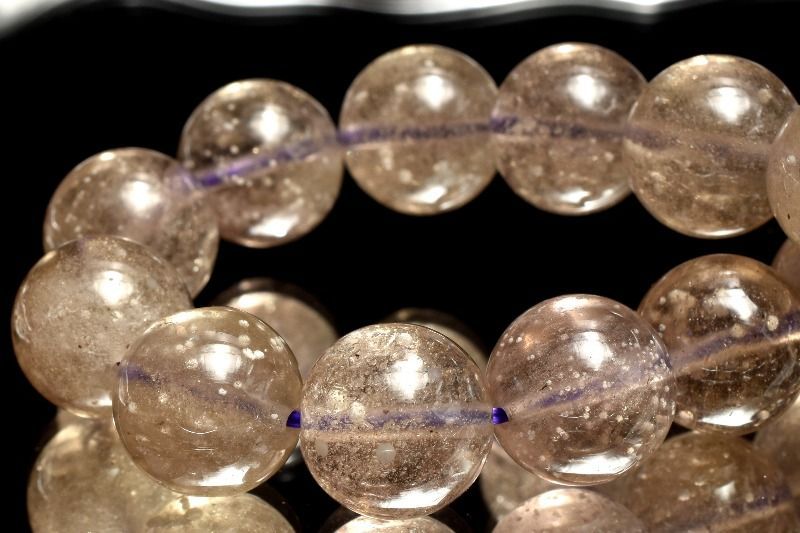 1点物】AAA☆希少パープル リビアングラス 10.5mm ブレスレット