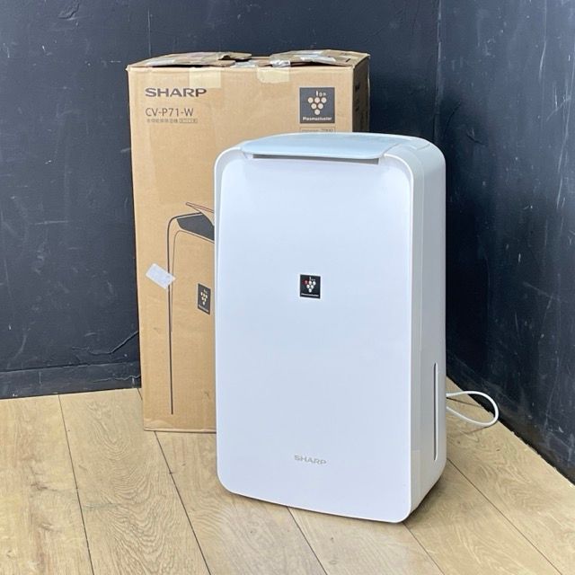 展示品 除湿機【中古】SHARP CV-P71-W 2023年製 ホワイト 衣類