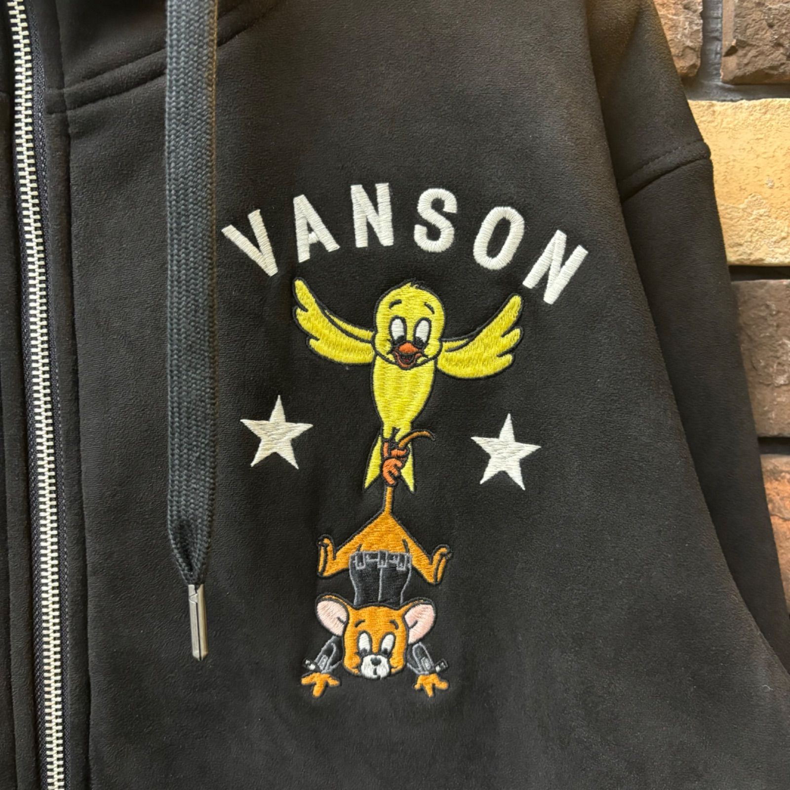 TOM&JERRY ボンディングZIPパーカー】VANSON バンソン コラボ 