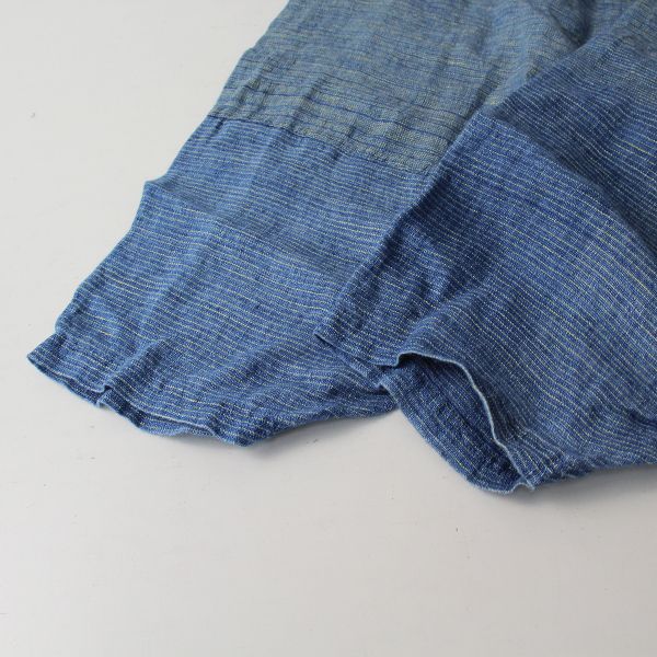 USAATO うさと 手織り 藍染 ヘンプ イージー ムササビパンツ/ブルー