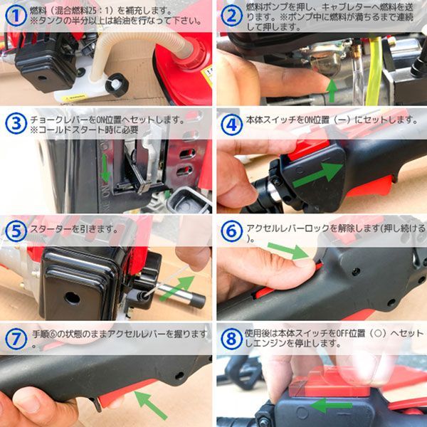 1台4役超ハイパワータイプ 2ストローク 排気量52ccヘッジトリマー 