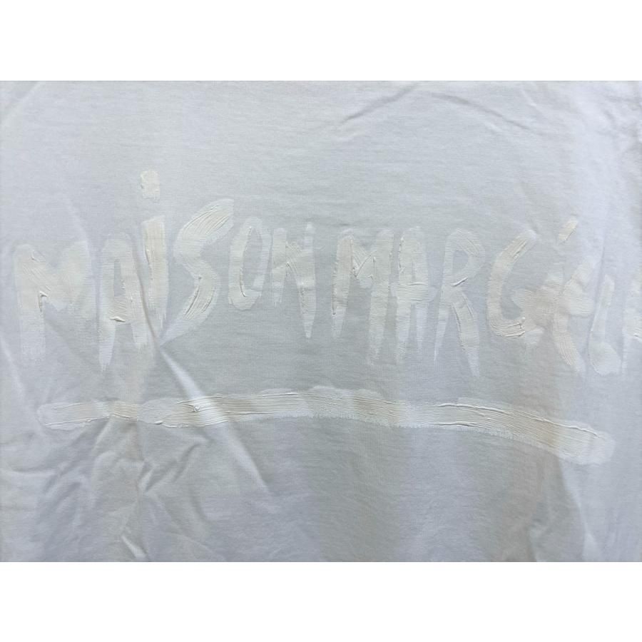 メゾンマルジェラ 16ss Painted Logo Tee ペンキ Tシャツ 白 44