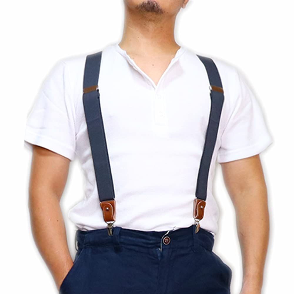 【人気商品】クリップ式 Y型 ボタン式 ジーンズ ワークパンツ アメカジ ジーパン アメリカン カジュアル サスペンダー ビジカジ ビジネス メンズ 2way式 父の日 Favolic