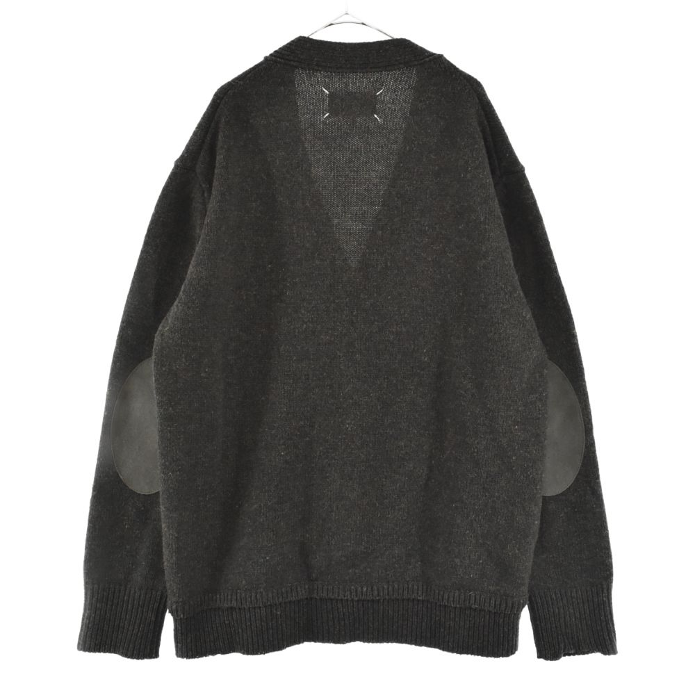 Martin Margiela (マルタンマルジェラ) 22AW V NECK CARDIGAN ウールリネン エルボーパッチカーディガン  SI1GP0003 - メルカリ