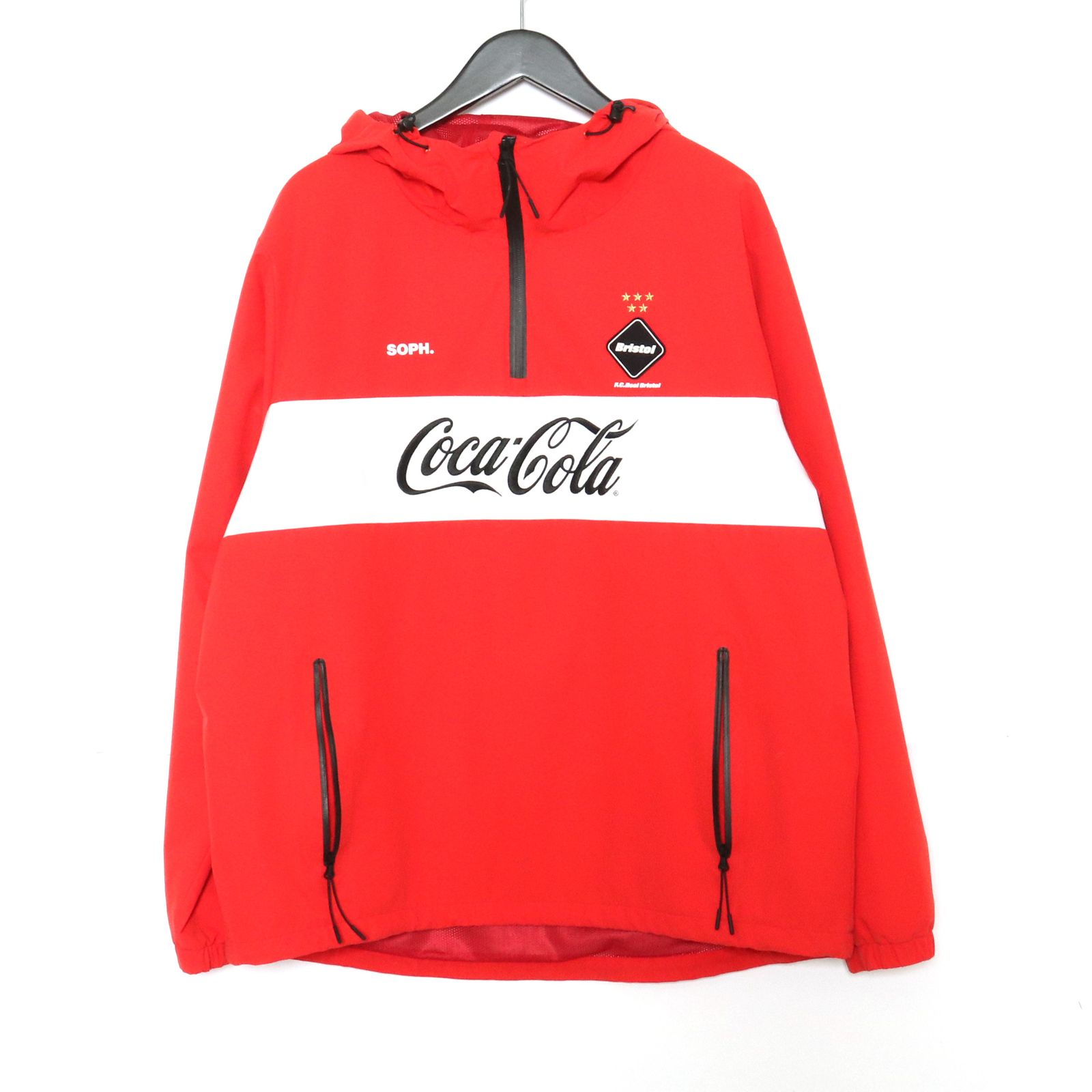 大特価放出！大特価放出！Sサイズ黒・FCRB Coca-cola Half Zip Anorak