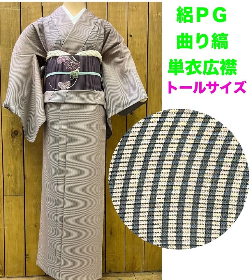 豪華絢爛綺麗美品トールサイズ身丈165cm裄丈67cm大島紬正絹袷広襟（未