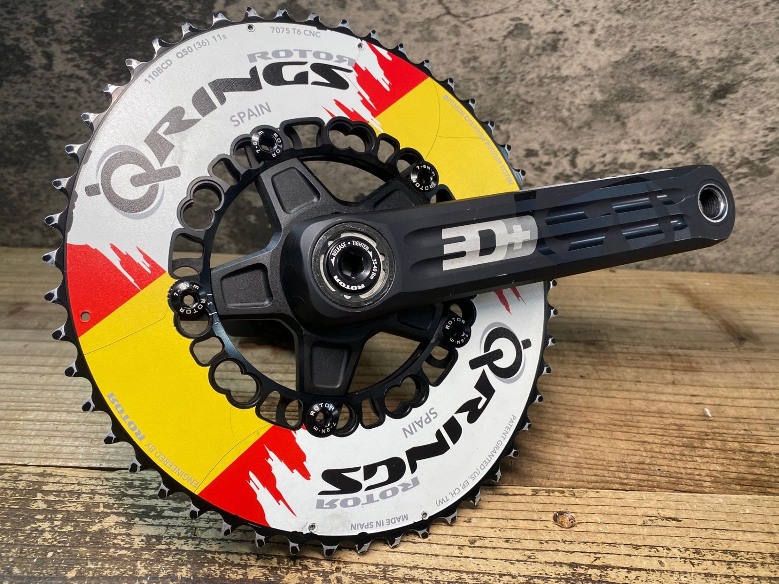JI054 ローター ROTOR 3D IN POWER Q-RINGS パワーメーター クランクセット 170mm 50|36T 11S スピンドルΦ30